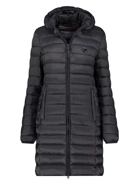 Geographical Norway Płaszcz pikowany w kolorze czarnym rozmiar: M. Czarne koszulki polo Geographical Norway, m, bez wzorów, bez kołnierzyka, bez ramiączek. Za 174.90 zł.