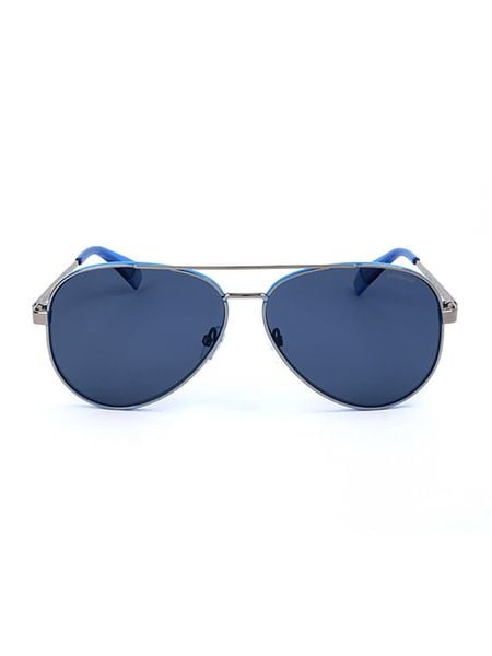 Polaroid Męskie okulary przeciwsłoneczne w kolorze srebrno-niebieskim rozmiar: 61. Niebieskie okulary przeciwsłoneczne Polaroid. Za 141.85 zł.