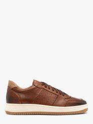 Brązowe sneakersy męskie KERRY. Brązowe buty sportowe casual Ryłko, bez wzorów, z nubiku, bez zapięcia. Za 479.99 zł.