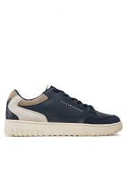 Tommy Hilfiger Sneakersy Th Basket Core FM0FM05058 Granatowy. Niebieskie buty sportowe casual Tommy Hilfiger, bez wzorów, ze skóry, bez zapięcia. Za 379.99 zł.