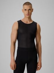 4F Potówka kolarska męska - czarna M. Czarne t-shirty 4F, m, bez wzorów, ze skóry, bez kołnierzyka, bez ramiączek. Za 119.99 zł.