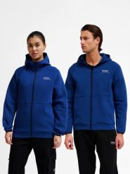 Bluza z kapturem i zamkiem błyskawicznym Hummel Tech Fleece Regular. Niebieskie bluzy z kapturem Hummel, xs, bez wzorów, z bawełny, z kapturem. Za 342.55 zł.