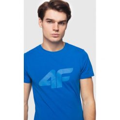 T-shirt męski TSM303 - kobalt. T-shirty 4F, m, bez wzorów, bez kołnierzyka, bez ramiączek. Za 49.99 zł.