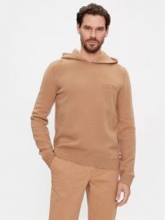Boss Sweter Mistico 50500676 Beżowy Regular Fit. Brązowe swetry rozpinane Boss, l, bez wzorów, z wełny, bez kołnierzyka, bez ramiączek. Za 1,389.00 zł.