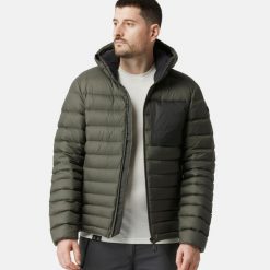 Second Life - Kurtka trekkingowa męska puchowa Forclaz... - Stan Zadowalający. Czarne kurtki FORCLAZ, na zimę, m, bez wzorów, z materiału, bez kaptura. Za 274.99 zł.