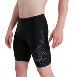 Jammery kąpielowe męskie Speedo Medley Logo Jammer. Czarne odzież kąpielowa Speedo, m, bez wzorów, sportowe. Za 163.33 zł.
