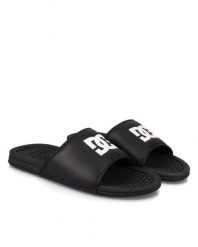 Sandały DC Shoes czarno-białe wygodne. Białe klapki DC Shoes, z materiału, bez zapięcia. Za 119.99 zł.