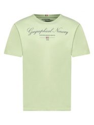 Geographical Norway Koszulka "Illumine" w kolorze zielonym rozmiar: XXL. Zielone bezrękawniki Geographical Norway, xxl, bez wzorów, z bawełny, bez kołnierzyka, bez ramiączek. Za 57.06 zł.