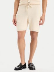 Tommy Hilfiger Szorty materiałowe MW0MW42797 Kremowy Regular Fit. Białe szorty Tommy Hilfiger, m, bez wzorów, z bawełny. Za 529.99 zł.