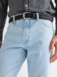 MESKI PASEK WRANGLER BRAIDED BELT BLACK 112378832. Czarne paski Wrangler, bez wzorów, klasyczne. Za 89.99 zł.