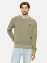 Aeronautica Militare Bluza 242FE1924F560 Zielony Regular Fit. Zielone bluzy Aeronautica Militare, m, bez wzorów, z bawełny, bez kaptura. Za 399.99 zł.