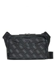 Guess Saszetka HMSILO P5114 Czarny. Czarne saszetki i nerki Guess, z aplikacjami, z materiału. Za 249.99 zł.
