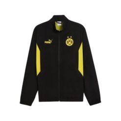 Kurtka Archive Domicile Borussia Dortmund 2024/25. Czarne kurtki Puma, bez wzorów, bez kaptura. W wyprzedaży za 237.50 zł.