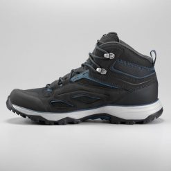 Second Life - Buty turystyczne męskie Quechua MH100 MID... - Stan Doskonały. Czarne buty turystyczne QUECHUA, bez wzorów, z kauczuku, przed kolano, bez zapięcia, trekkingowe. Za 169.99 zł.