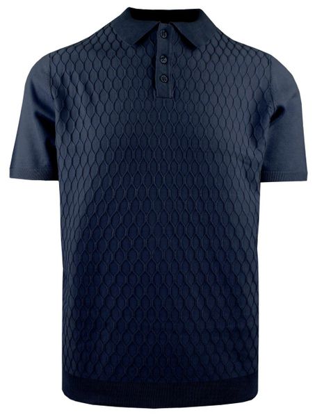 Męska Koszulka Polo z Dzianiny - Brave Soul - Granatowa. Niebieskie koszulki polo Brave Soul, na lato, l, bez wzorów, z dzianiny, bez kołnierzyka, bez ramiączek. Za 129.00 zł.