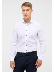 Eterna Koszula - Slim fit - w kolorze białym rozmiar: 42. Białe koszule Eterna, bez wzorów, z bawełny, bez kołnierzyka, bez ramiączek. Za 123.45 zł.