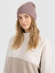 4F Czapka beanie uniseks - brązowa Uniwersalny. Brązowe czapki zimowe 4F, bez wzorów, z materiału. Za 39.99 zł.