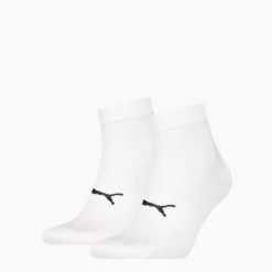 Puma Skarpety Sport Light Quarter 2-Pack 93890402. Białe skarpetki sportowe Puma, bez wzorów, z tkaniny. Za 53.99 zł.