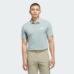 Koszulka Polo Ultimate365 Jacquard. Zielone koszulki polo Adidas, m, bez wzorów, bez kołnierzyka, bez ramiączek, na golfa. Za 279.00 zł.