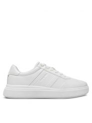 Calvin Klein Sneakersy Low Top Lace Up Hf HM0HM01551 Biały. Białe buty sportowe casual CALVIN KLEIN, bez wzorów, ze skóry, bez zapięcia. Za 529.99 zł.