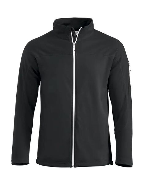 Clique Ducan czarna rozpinana kurtka unisex z poliestru szczotkowanego – black. Czarne kurtki CLIQUE, xs, bez wzorów, bez kaptura. Za 233.61 zł.