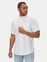 Tommy Jeans Koszula Mao DM0DM18965 Biały Regular Fit. Białe koszule Tommy Jeans, m, bez wzorów, z bawełny, bez kołnierzyka, bez ramiączek. Za 189.99 zł.