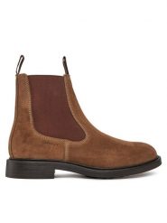 Gant Sztyblety Millbro Chelsea Boot 27633415 Khaki. Brązowe botki sznurowane GANT, bez wzorów, ze skóry, bez obcasa, bez zapięcia. Za 1,539.00 zł.