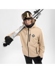 Siroko Softshellowa kurtka narciarska "W2" w kolorze beżowym rozmiar: XXL. Brązowe kurtki narciarskie i snowboardowe SIROKO, m, bez wzorów, narciarskie. Za 250.94 zł.