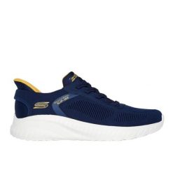 Tenisówki Skechers Model Slip-ins Bobs Squad Chaos Kolor Niebieski. Niebieskie buty do biegania Skechers, bez wzorów, z tkaniny, bez zapięcia, do biegania, skechers sport. Za 359.99 zł.