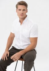 Koszula z lnem, Regular Fit, C-NIL. Białe koszule Volcano, na lato, m, bez wzorów, z materiału, bez kołnierzyka, bez ramiączek. Za 149.99 zł.