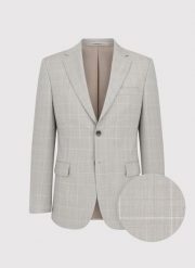 PAKO LORENTE - Wełniana marynarka garniturowa w kratkę. Brązowe garnitury Pako Lorente, m, bez wzorów, z poliesteru. Za 1,999.99 zł.