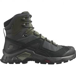 Buty trekkingowe męskie Salomon Quest Element Gtx. Czarne buty trekkingowe Salomon, bez wzorów, z materiału, za kostkę, bez zapięcia, trekkingowe. Za 771.00 zł.