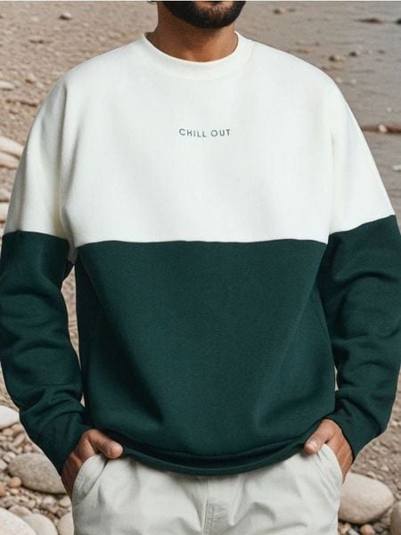 Bluza crewneck z bawełną - zielony. Zielone bluzy bez kaptura Sinsay, l, bez wzorów, z bawełny, bez kaptura. W wyprzedaży za 15.99 zł.