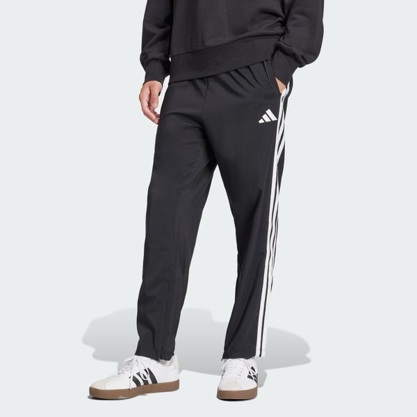 Spodnie Essentials 3-Stripes Stanford Open Hem. Białe spodnie treningowe długie Adidas, m, bez wzorów, z materiału. Za 179.00 zł.