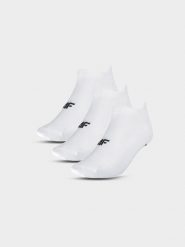 4F Skarpety treningowe przed kostkę (3-pack) męskie - białe 39-42. Białe skarpety 4F, bez wzorów, z elastanu. Za 44.99 zł.