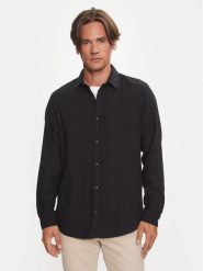 Jack&Jones Koszula Joshua 12258429 Czarny Slim Fit. Czarne koszule Jack&Jones, m, bez wzorów, z bawełny, bez kołnierzyka, bez ramiączek. Za 109.99 zł.