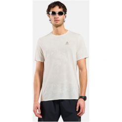 Koszulka z krótkim rękawem męska ODLO T-shirt crew neck s/s ZEROWEIGHT. Brązowe bielizna termoaktywna ODLO, m, bez wzorów, z materiału, bez ramiączek, do biegania. Za 269.99 zł.