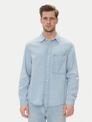 Calvin Klein Jeans Koszula jeansowa J30J327508 Niebieski Regular Fit. Niebieskie koszule Calvin Klein Jeans, m, bez wzorów, z bawełny, bez kołnierzyka, bez ramiączek. Za 349.99 zł.