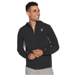 Bluza dresowa sportowa męska Skechers Skechweave Premium Hooded Jacket. Czarne bluzy bez kaptura Skechers, m, bez wzorów, z dresówki, bez kaptura. Za 239.99 zł.