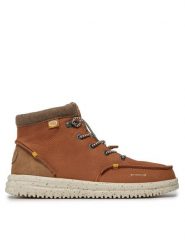 Hey Dude Trzewiki Bradley Boot Leather 40189-21N Brązowy. Brązowe botki sznurowane Hey dude, bez wzorów, z nubiku, bez obcasa, bez zapięcia. Za 469.99 zł.