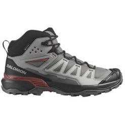 Buty trekkingowe męskie Salomon X Ultra Mid 360 Gtx. Szare buty trekkingowe Salomon, bez wzorów, z materiału, za kostkę, bez zapięcia, trekkingowe. Za 729.99 zł.