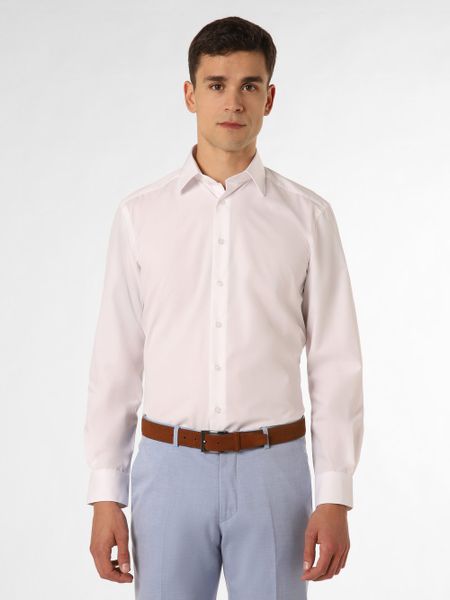 Finshley & Harding Koszula łatwa w prasowaniu Mężczyźni Modern Fit Bawełna biały, 38. Białe koszule Finshley & Harding, m, bez wzorów, z bawełny, bez kołnierzyka, bez ramiączek. Za 179.95 zł.