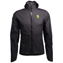 Kurtka do biegania męska SCOTT RC Run Waterproof. Czarne kurtki do biegania Scott, m, bez wzorów, bez kaptura, do biegania. Za 739.99 zł.