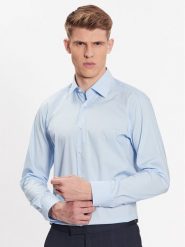 Boss Koszula 50473265 Błękitny Regular Fit. Niebieskie koszule Boss, m, bez wzorów, z bawełny, bez kołnierzyka, bez ramiączek. Za 249.99 zł.