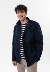 Granatowa kurtka męska J-ARNS. Brązowe kurtki Volcano, m, bez wzorów, z dzianiny, bez kaptura. Za 359.99 zł.