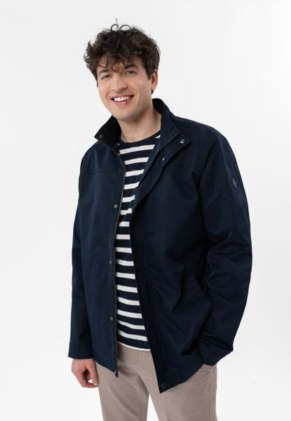 Granatowa kurtka męska J-ARNS. Brązowe kurtki Volcano, l, bez wzorów, z dzianiny, bez kaptura. Za 359.99 zł.