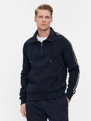 Tommy Hilfiger Bluza Global Stripe MW0MW33661 Granatowy Regular Fit. Niebieskie bluzy Tommy Hilfiger, l, bez wzorów, z syntetyku, bez kaptura. Za 419.99 zł.
