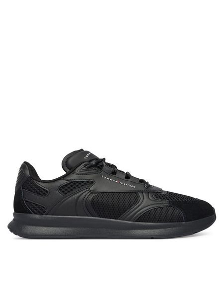 Tommy Hilfiger Sneakersy Lightweight Runner Monocolor FM0FM05928 Czarny. Czarne buty sportowe casual Tommy Hilfiger, bez wzorów, z meshu, bez zapięcia. Za 489.99 zł.