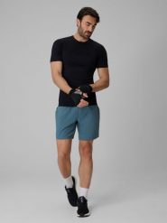 4F Spodenki treningowe szybkoschnące męskie - turkusowe XL. Niebieskie krótkie spodenki sportowe 4F, m, bez wzorów, z dzianiny. Za 99.99 zł.