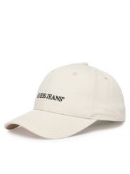Guess Jeans Czapka z daszkiem M4BZ26 WF8V1 Écru. Czapki z daszkiem Guess Jeans, z aplikacjami, z jeansu. Za 79.99 zł.